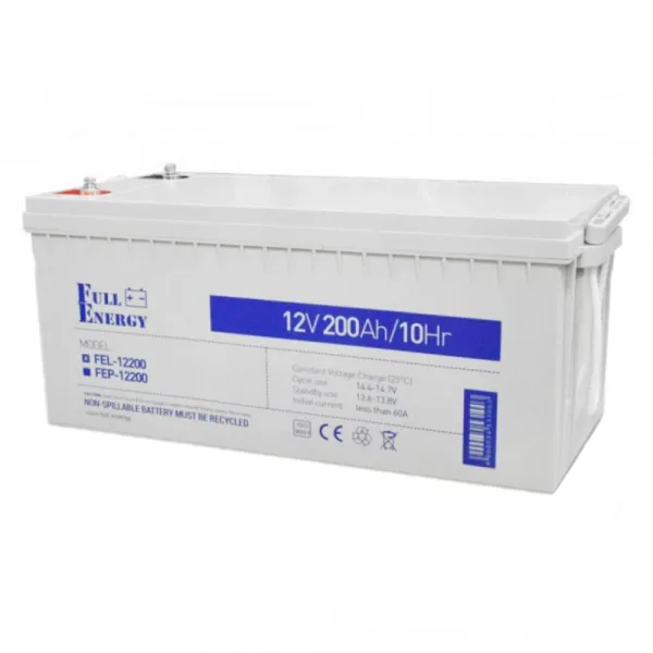 Full Energy FEL-12200 200А•г 12В гелева Свинцево-кислотна акумуляторна батарея