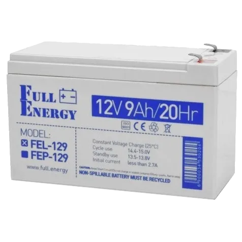 Full Energy FEL-129 9А•г 12В гелева Свинцево-кислотна акумуляторна батарея