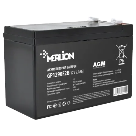 MERLION AGM GP1290F2B 12В 9А•г Акумуляторна батарея