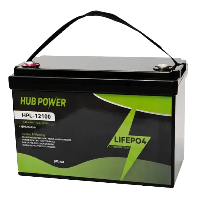 Hub Power HPL-12100 LiFePO4 12В/100А•г Акумуляторна батарея