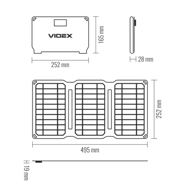 VIDEX VSO-F515UU 15W Сонячна панель