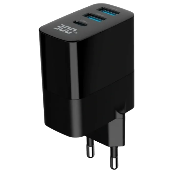 Gembird TA-UC-PDQC30LCD-BK-02 Мережевий зарядний пристрій