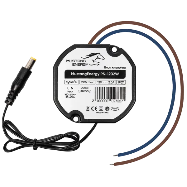 Mustang Energy PS-1202W IP67 Блок живлення