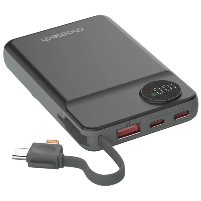 Choetech B695 10 000мА•г Black з магнітною зарядкою Повербанк