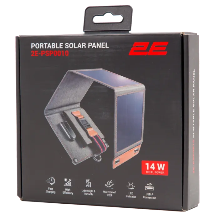 2E портативна 14 Вт USB-A 5V/2.4A Сонячна панель