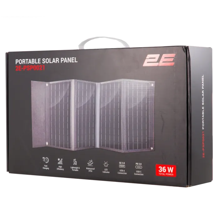 2E 36 Вт портативна USB-C 20W, USB-A 18W5 x 160 Сонячна панель