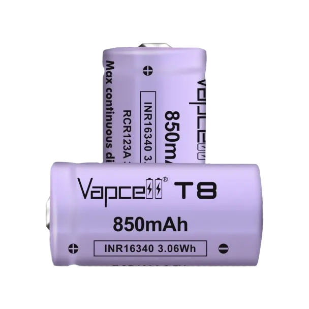 Vapcell T8 INR16340 (CR123A) 850 mah 3A, Li-ion Акумулятор