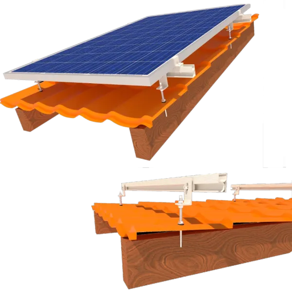 InstallKit IK-XL-M-8 кріплення 8 сонячних панелей до 1145мм металочерепиця профнастил шифер Комплект