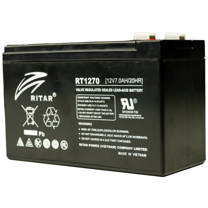 Ritar RT1270 7А•г 12В Свинцево-кислотна акумуляторна батарея